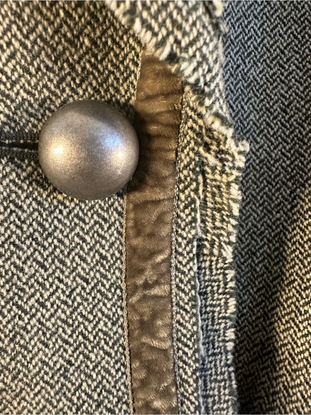 Banana Republic Gray Tweed Velvet-Trim Blazer - Picture 6 of 11